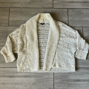 Express White w/sequin Shrug Size Medium NWOT